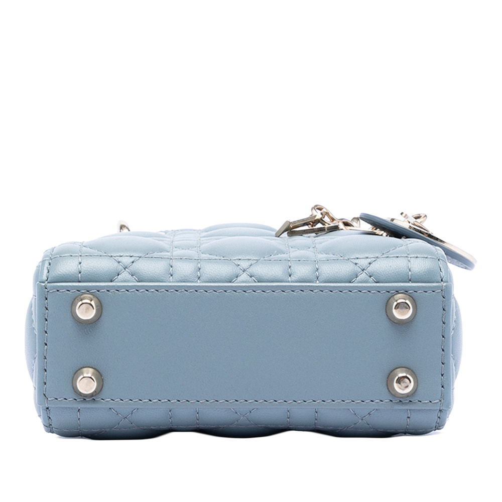 Pre-Loved Dior Micro Lambskin Cannage Lady Dior - Picture 3 of 7